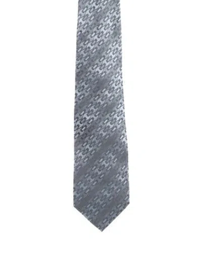 Pre-owned Gucci Silk Tie In Blue