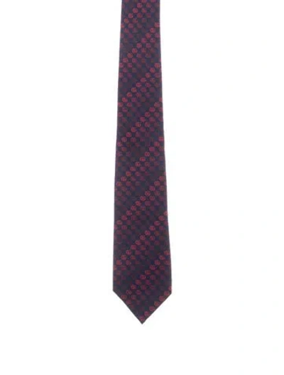 Pre-owned Gucci Silk Tie In Blue/red