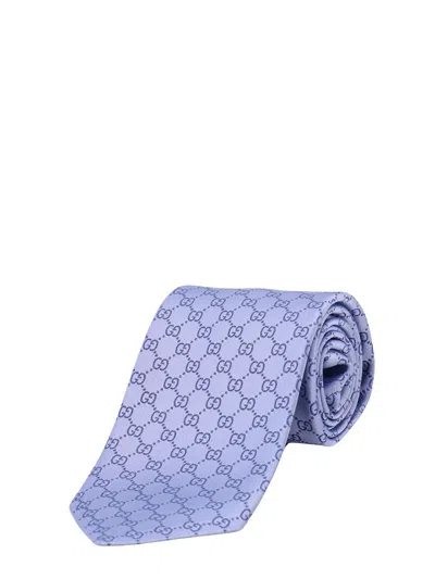 Gucci Silk Tie In Blue