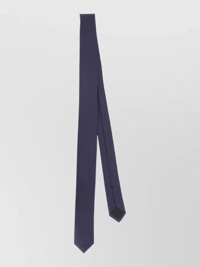 Gucci Silk Tie Featuring Iconic Double G Motif In Blue