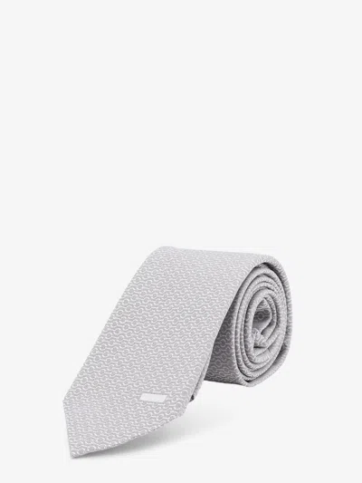 Gucci Silk Tie In Gray