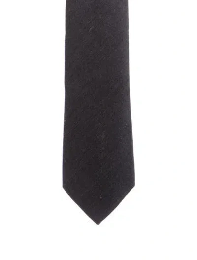 Pre-owned Gucci Silk Tie In Grey