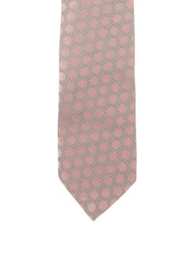 Pre-owned Gucci Silk Tie In Pink
