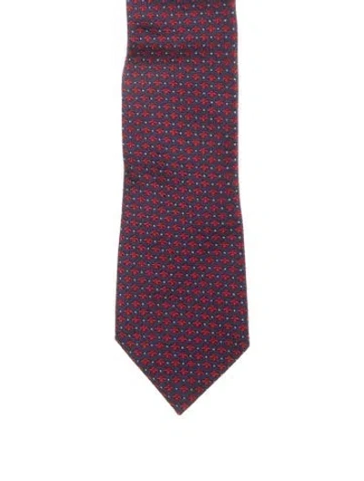 Pre-owned Gucci Silk Tie In Purple