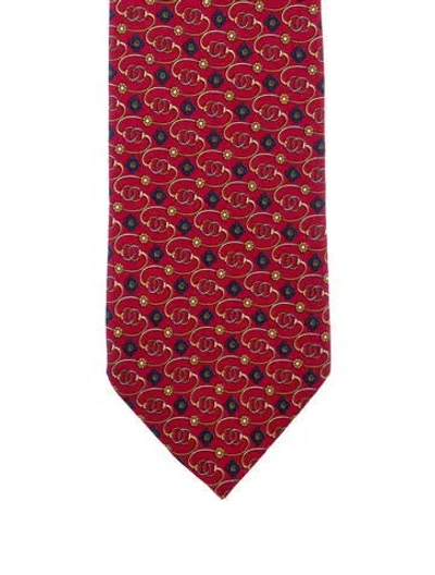 Pre-owned Gucci Silk Tie In Red