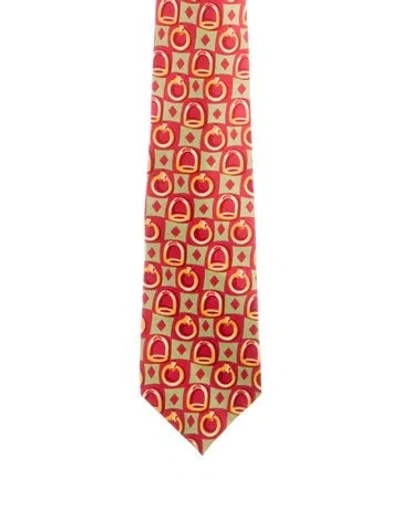 Pre-owned Gucci Silk Tie In Red