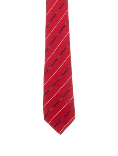 Pre-owned Gucci Silk Tie In Red