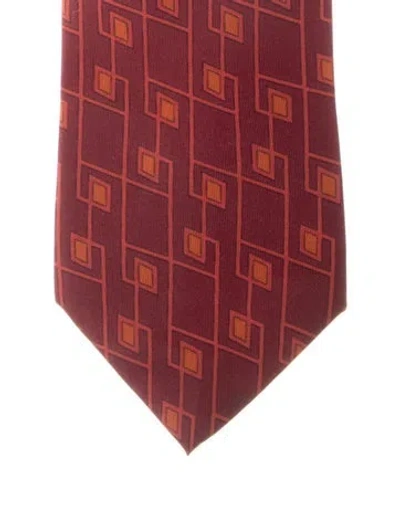 Pre-owned Gucci Silk Tie In Red