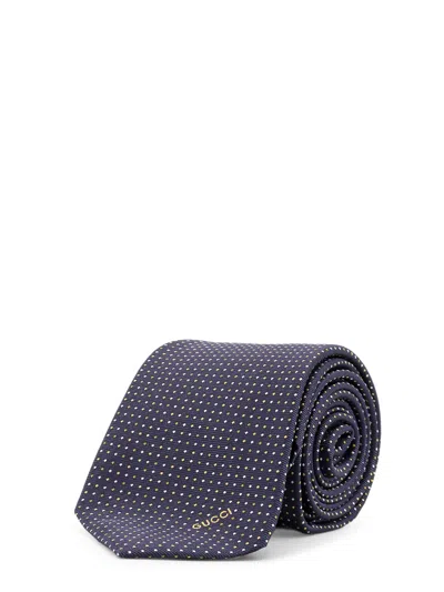 Gucci Silk Tie With Gudots Motif