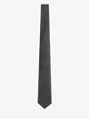 Gucci Men Black Horsebit Silk Jacquard Tie
