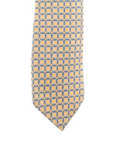 Pre-owned Gucci Silk Tie In Yellow