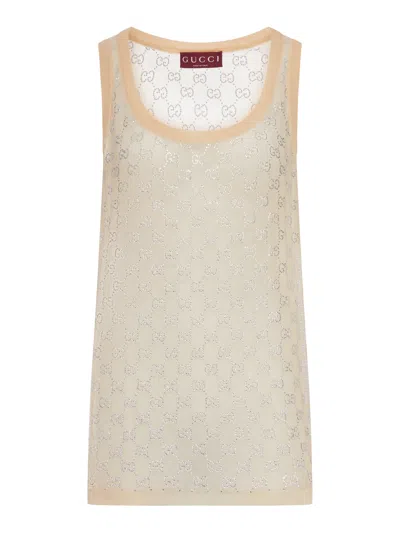 Gucci Silk Top In Neutral