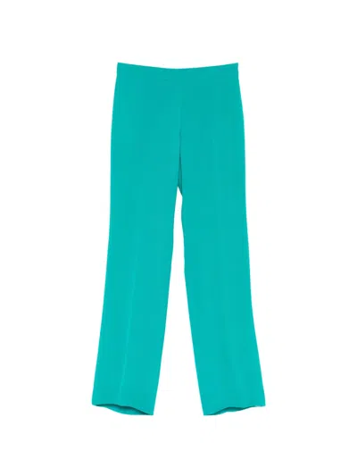 Pre-owned Gucci Silk Trousers In Blue