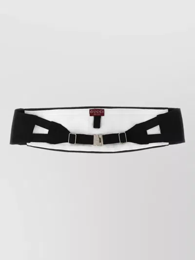 Gucci Silk Tuxedo Headband In Black