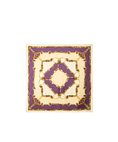 Gucci Silk Twill Carre In Purple