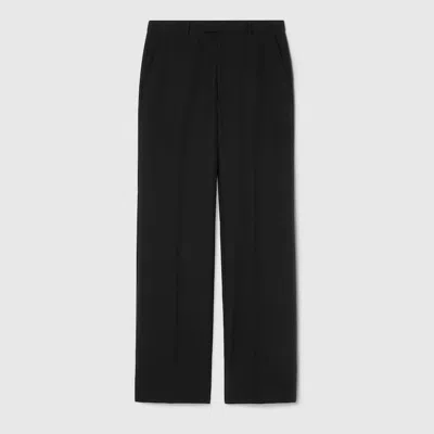 Gucci Silk Twill Pant In Black