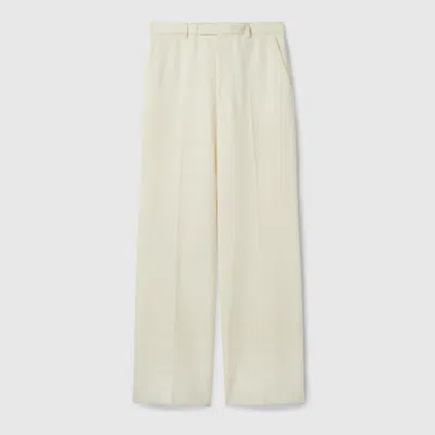 Gucci Silk Twill Pant In Neutral
