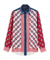 Gucci Silk Twill Printed Shirt In Multi