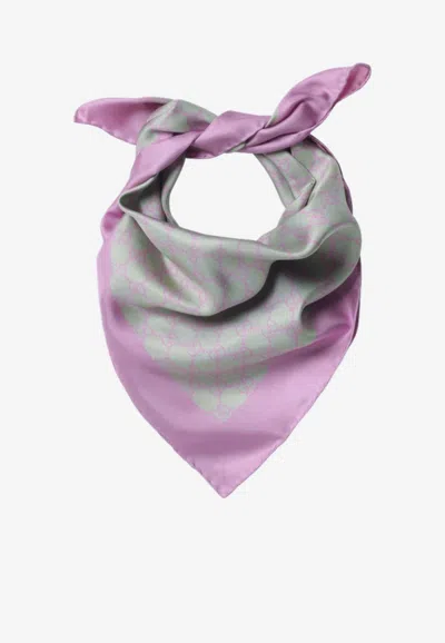 Gucci Silk Twill Ribbon Scarf In Multi
