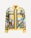 Gucci Bicolor Silk Pattern Shirt In Multi