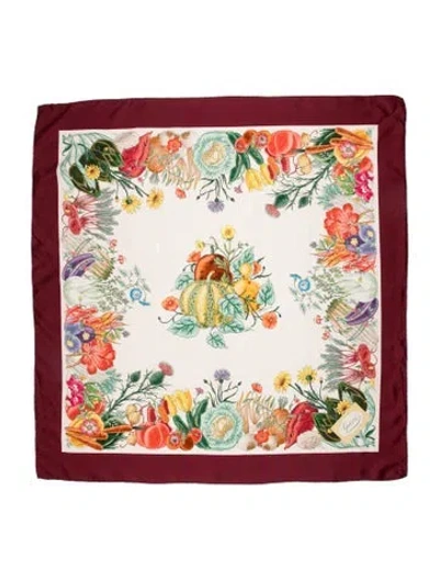 Pre-owned Gucci Silk Vintage Scarf In Red