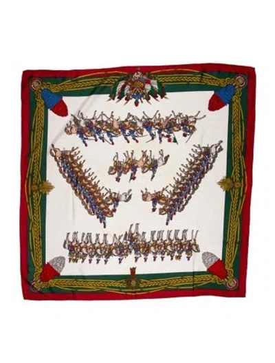 Pre-owned Gucci Silk Vintage Scarf In White
