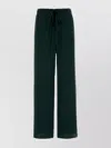 Gucci Silk Wide-leg Trousers Elastic Waistband In Black