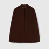 Gucci Silk Wool Cape With Horsebit In Blue