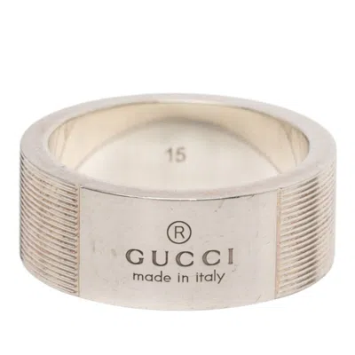 Pre-owned Gucci Silver 925 Band Ring ()