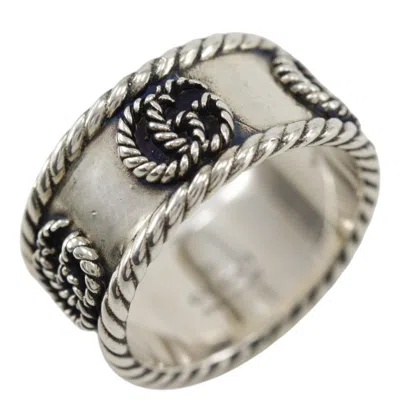 Pre-owned Gucci Silver 925 Band Ring ()