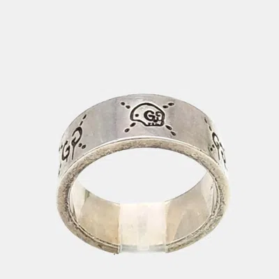 Pre-owned Gucci Silver 925 Ghost Ring Size Eu 64