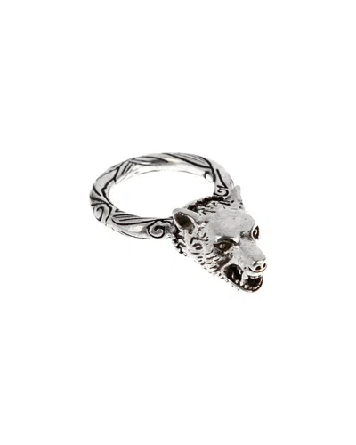 GUCCI GUCCI SILVER ANGER FOREST WOLF RING