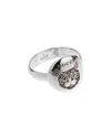 Gucci Silver Blind For Love Feline Ring In Metallic