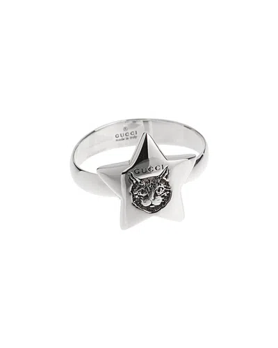 Gucci Silver Blind For Love Feline Star Ring