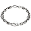 Gucci Silver Bracelet With Interlocking G In Silver-tone