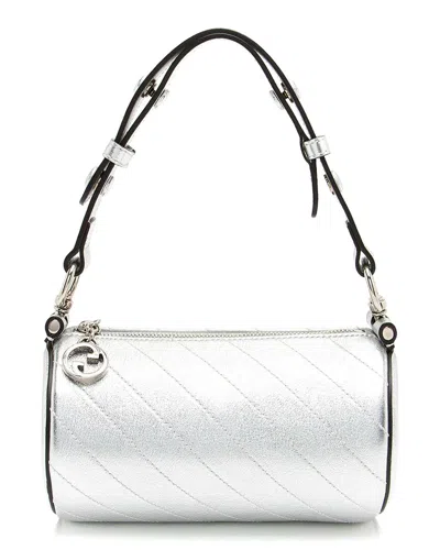 Gucci Silver Calfskin Blondie Mini Barrel Bag (authentic Pre-loved)