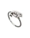Gucci Silver Chick Band Ring In Metallic