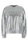 Gucci Silver Cotton Sweatshirt In Metallic
