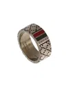 Gucci Silver Diamantissima Enamel Ring In Metallic