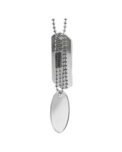 Pre-owned Gucci Silver Dog Tag Necklace (authentic Pre-loved)