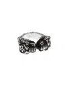 Gucci Silver Double Tiger Ring In Metallic