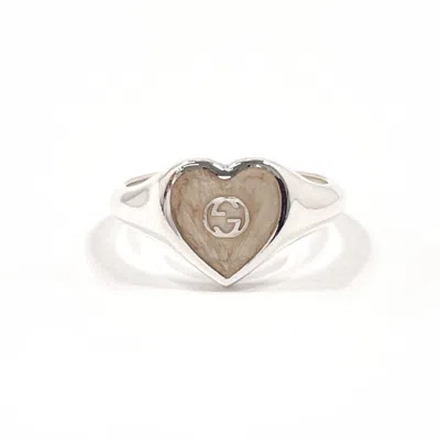 Pre-owned Gucci Silver Enamel Silver 925 Band Ring ()