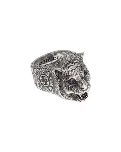 GUCCI GUCCI SILVER FELINE RING
