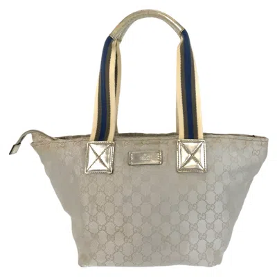 Pre-owned Gucci Silver Gg Canvas Shoulder Bag Tote Bag ()