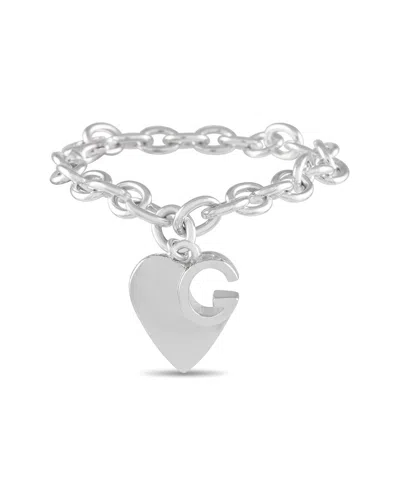 GUCCI GUCCI SILVER GUCCI HEART CHAIN HEART CHAIN BRACELET