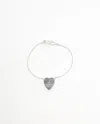 Gucci Silver Heart Charm Bracelet