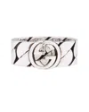 Gucci Silver Interlocking G Chain Ring (authentic Pre-loved) In Metallic