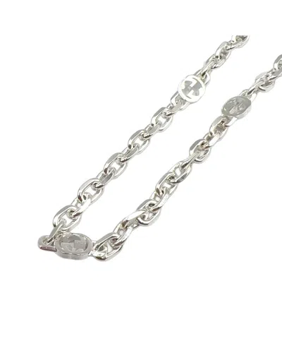 Gucci Silver Interlocking G Necklace (authentic Pre-loved) In Metallic