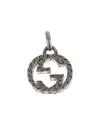 Gucci Silver Interlocking G Pendant In Metallic