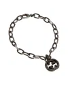 Gucci Silver Interlocking Gg Bracelet In Black